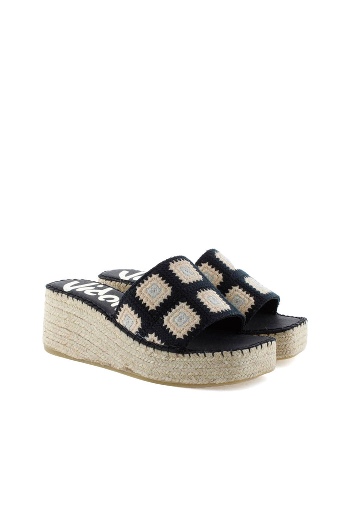 vidorreta zueco crochet negro Vinci Envío internacional gratuito