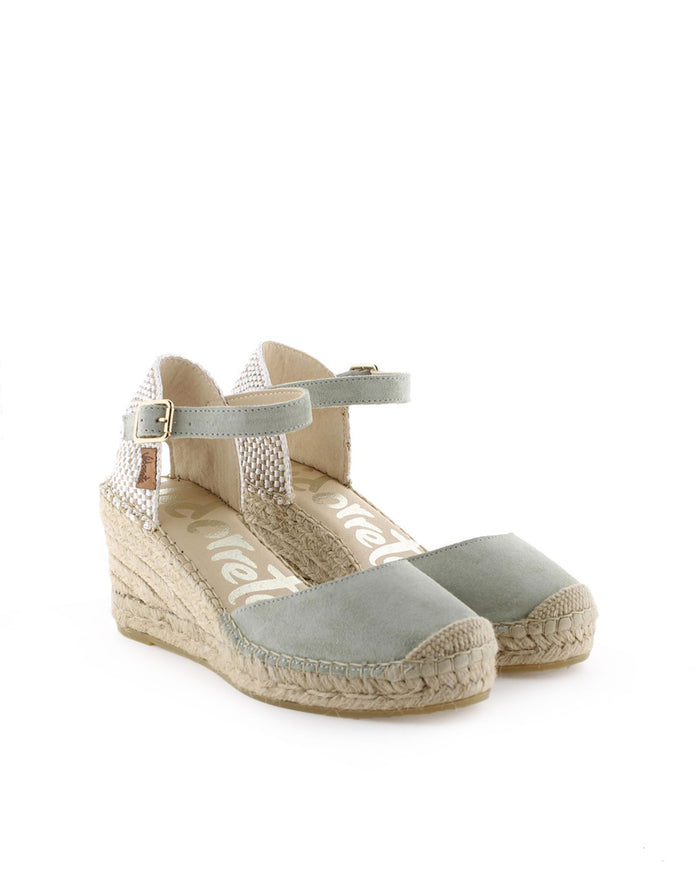 vidorreta Sandalia en serraje agua claro Clavel Outlet