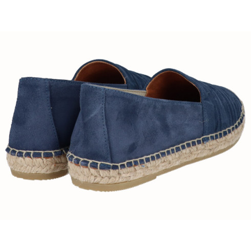 viguera Alpargata Plana Cásica Yute Piel Azul En oferta