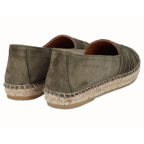 viguera Alpargata Plana Cásica Yute Piel Kaki Rebajas top