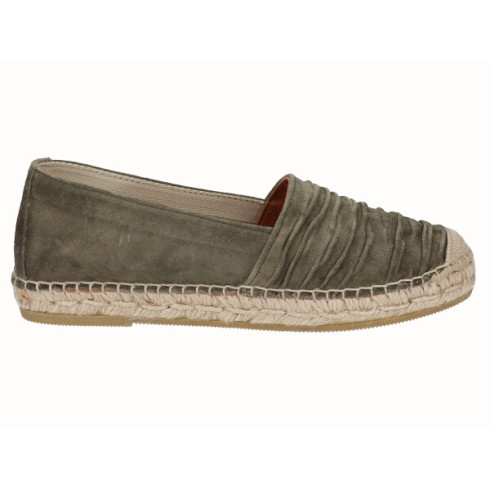 viguera Alpargata Plana Cásica Yute Piel Kaki Rebajas top