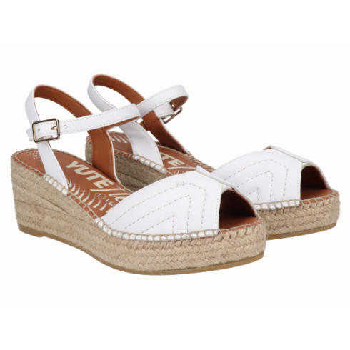 viguera Sandalia Cuña YuteFlex Blanco Descuentos del mes