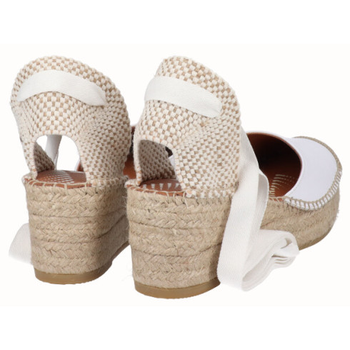 viguera Alpargata Cuña Media YuteFlex Cintas Blanco Oferta exclusiva