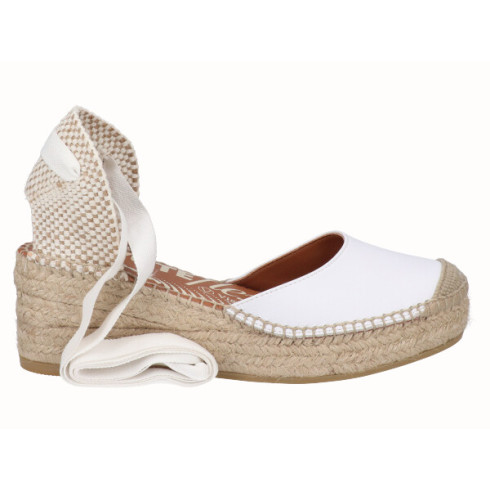viguera Alpargata Cuña Media YuteFlex Cintas Blanco Oferta exclusiva