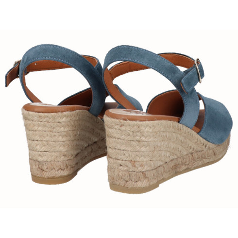 viguera Sandalia Cuña Media Yute Jeans En oferta
