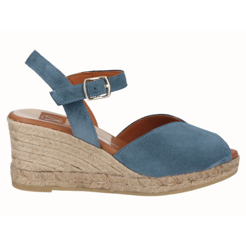 viguera Sandalia Cuña Media Yute Jeans En oferta