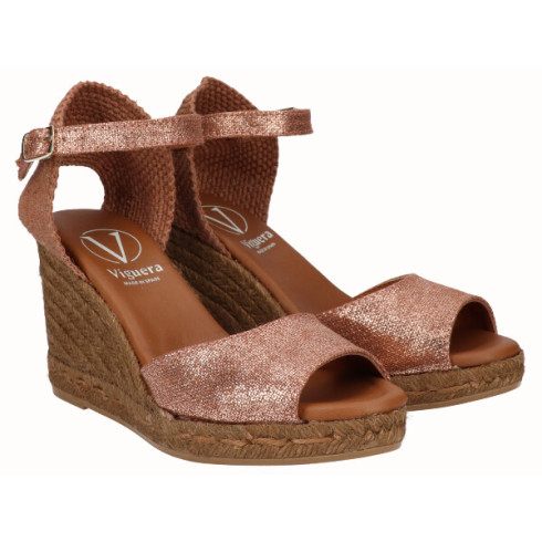 viguera Sandalia Yute Cuña Alta Cuero Rebajas top