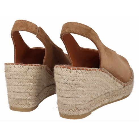 viguera Alpargata Peep Toes Cuña Media Cuero Último día