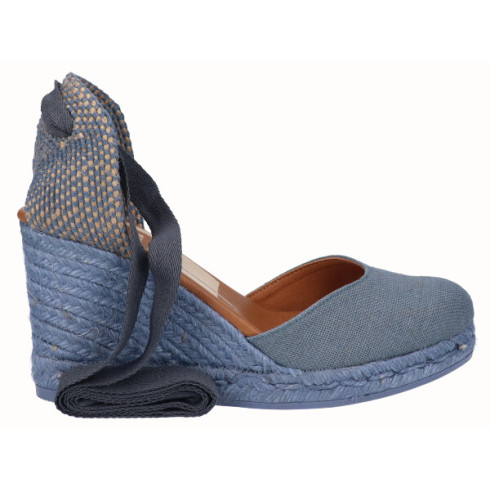 viguera Alpargata Cuña Alta Yute Jeans Cintas Oferta especial de fábrica