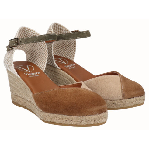viguera Alpargata Valenciana Cuña Media Yute Cuero Oferta exclusiva
