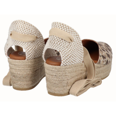 viguera Alpargata Plataforma Yute Animal Print Beig Cintas Rebajas de fábrica