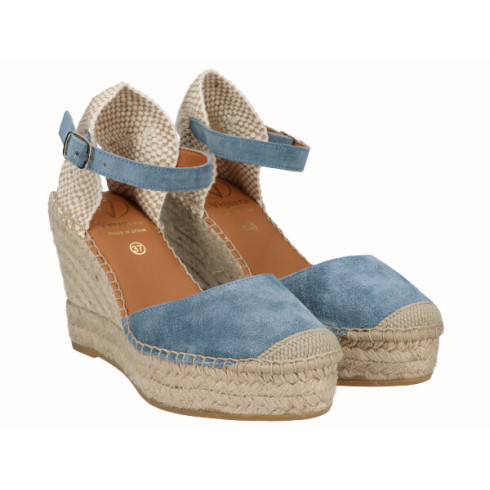 viguera Alpargata Valenciana Cuña Alta Yute Jeans Descuento