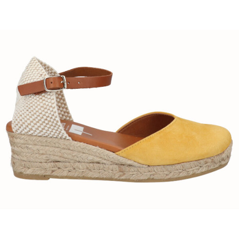viguera Alpargata Valenciana Cuña Baja Yute Amarillo Tienda