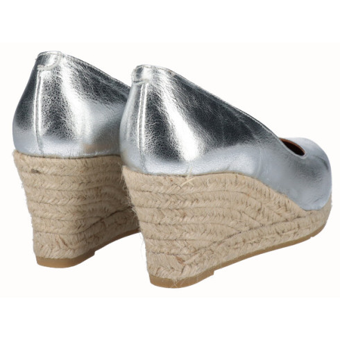 viguera Alpargata Cuña Media Yute Plata Mejor oferta
