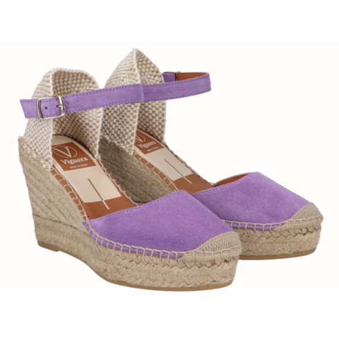 viguera Alpargata Valenciana Cuña Alta Yute Lila Outlet online