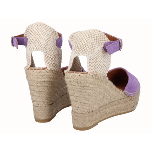 viguera Alpargata Valenciana Cuña Alta Yute Lila Outlet online