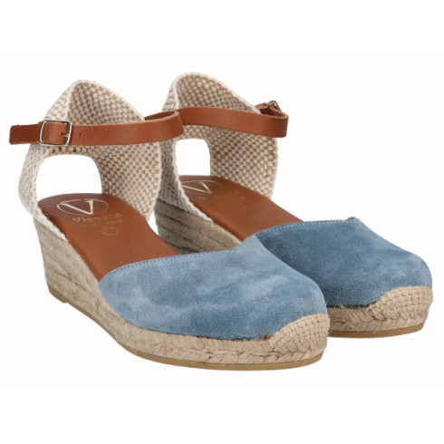 viguera Alpargata Valenciana Cuña Baja Yute Jeans Rebajas online