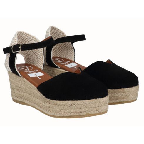 viguera Alpargata Valenciana Plataforma Negro COMPRAR AHORA