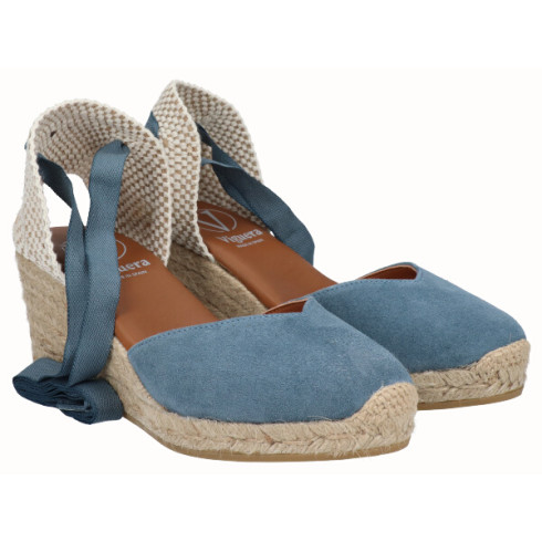 viguera Alpargata Cuña Media Yute Cintas Jeans Mejor oferta