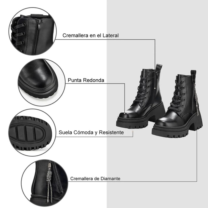 weide BOTINES PLATAFORMA MUJER NEGRO WEIDE DH69 Venta caliente