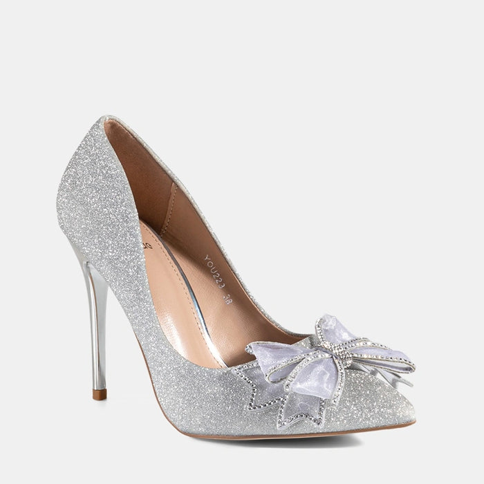 weide Zapatos Taco Mujer Hortensia Plateado Weide Mejor oferta