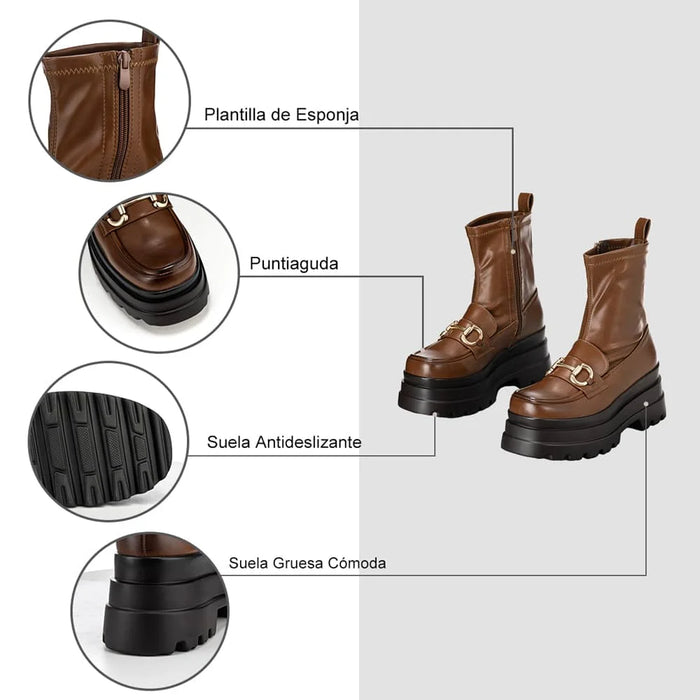 weide BOTINES PLATAFORMA MUJER CAMEL WEIDE CZY578 Envío gratis