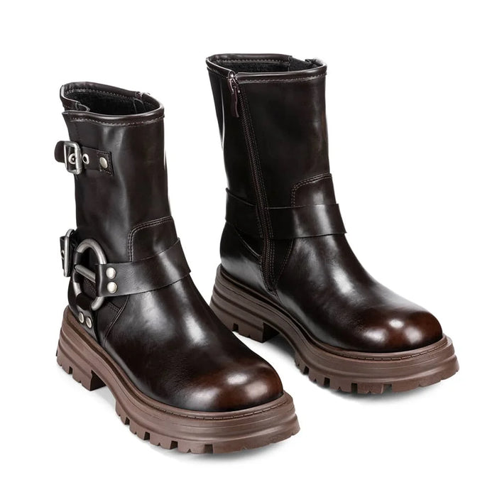weide BOTINES PLATAFORMA MUJER MARRON WEIDE YL75 Oferta especial
