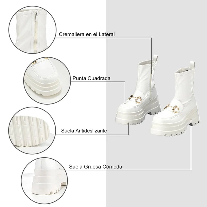 weide BOTINES PLATAFORMA MUJER BLANCO WEIDE CZY578 Últimos 3 días