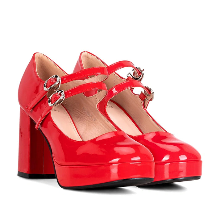 weide Zapatos Mary Jane Mujer Benita Rojo Weide Precio de fábrica