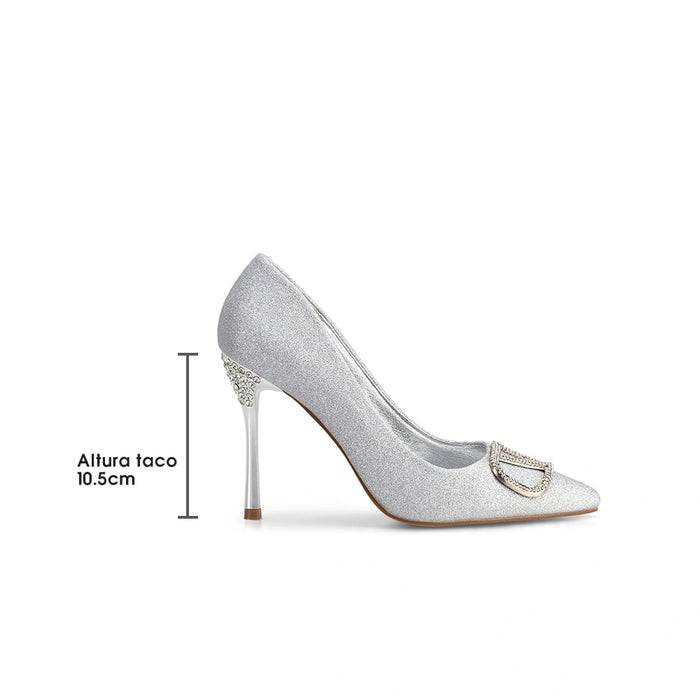 weide Zapatos Taco Mujer Ignacia Plateado Weide Ahorra y exporta
