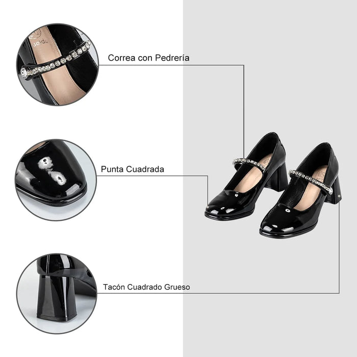 weide ZAPATOS MARY JANE MUJER NEGRO WEIDE YL62 En oferta