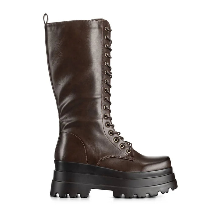 weide BOTAS PLATAFORMA MUJER MARRON WEIDE CZY579 Tienda de fábrica