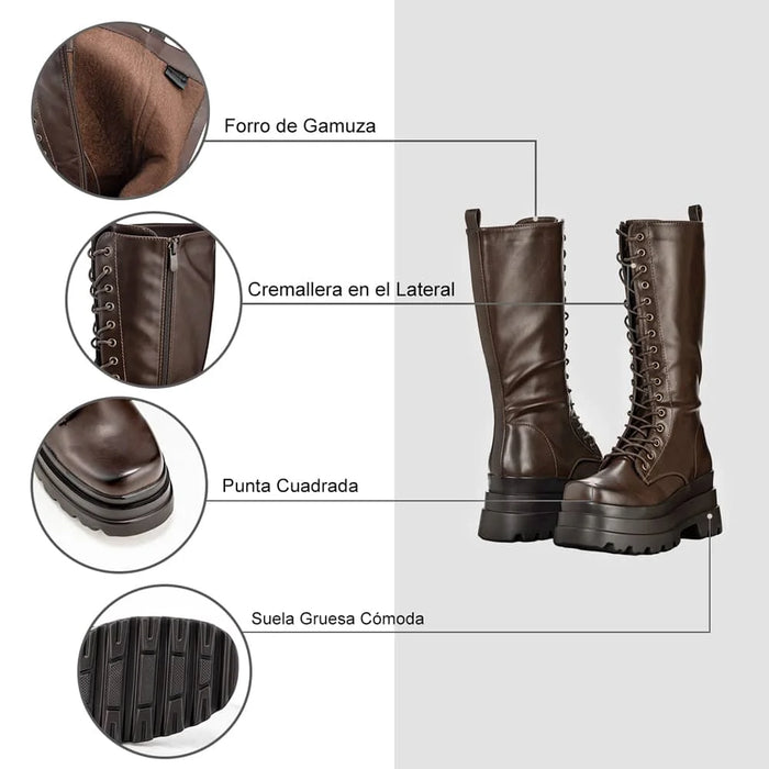 weide BOTAS PLATAFORMA MUJER MARRON WEIDE CZY579 Tienda de fábrica