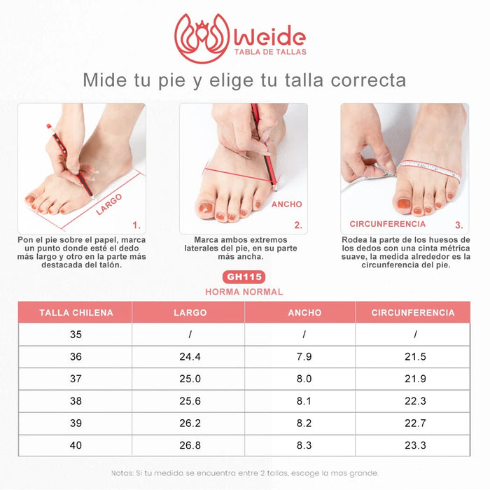weide MOCASIN TACO MUJER NEGRO WEIDE GH116 Rebajas baratas