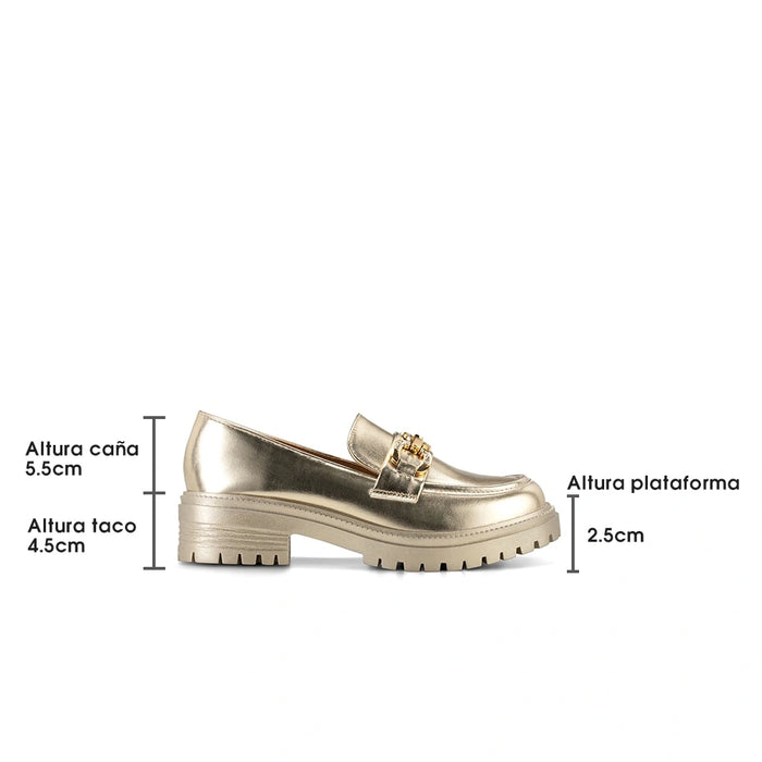 weide Mocasin Mujer Nieve Dorado Weide Ofertas de temporada