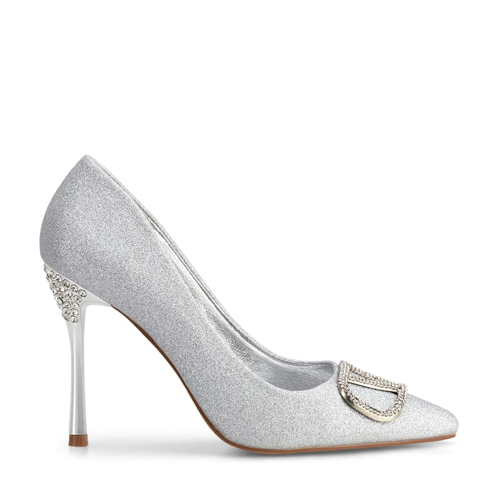 weide Zapatos Taco Mujer Ignacia Plateado Weide Devoluciones gratuitas