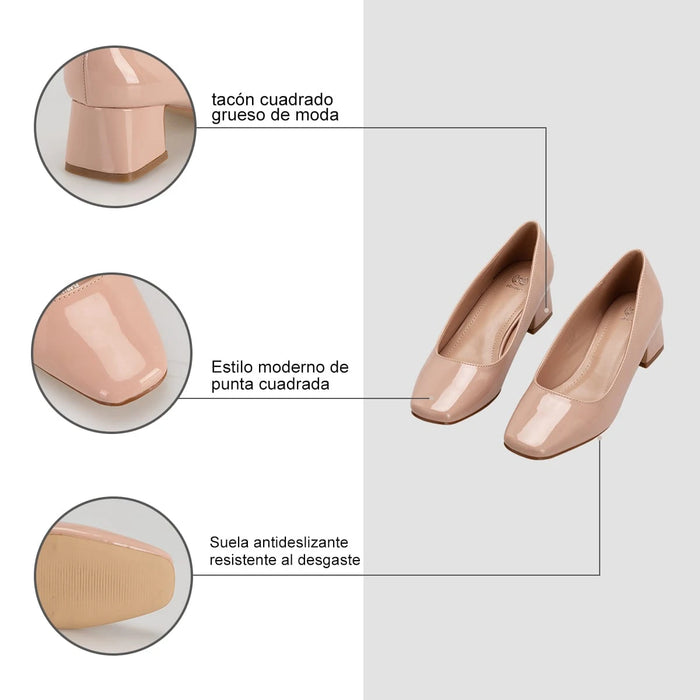 weide Zapatos Taco Mujer Alexia Rosado Weide Rebajas de fábrica