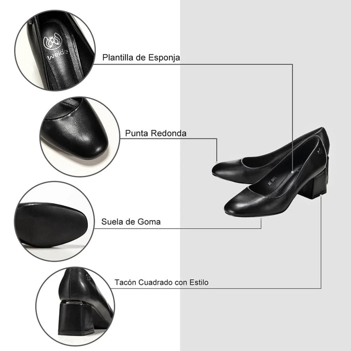 weide ZAPATOS DE TACO MUJER NEGRO WEIDE JS60 Descuentos del mes