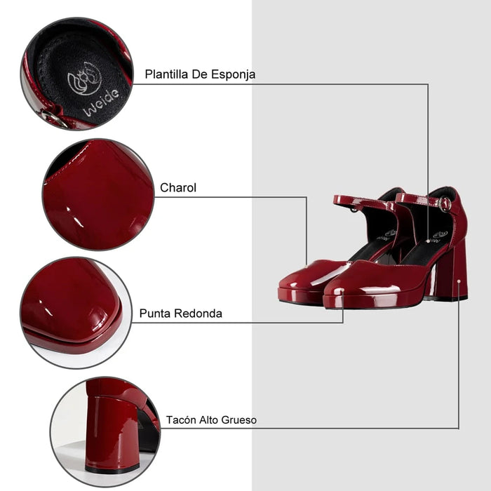 weide ZAPATOS MARY JANE MUJER BURDEO WEIDE YL85 Venta caliente