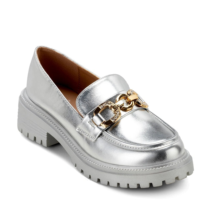 weide Mocasin Mujer Nieve Plateado Weide Últimos 2 días