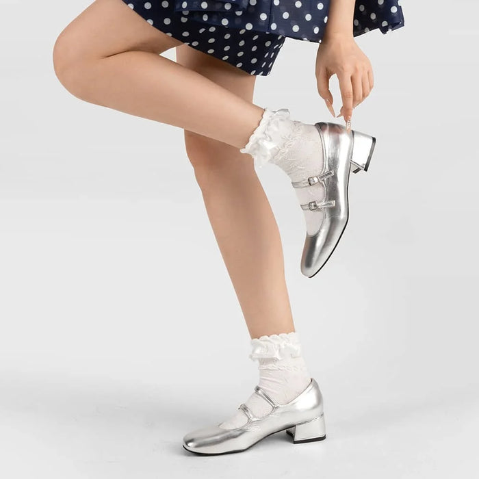 weide ZAPATOS MARY JANE MUJER PLATEADO WEIDE YL66 Oferta especial de fábrica