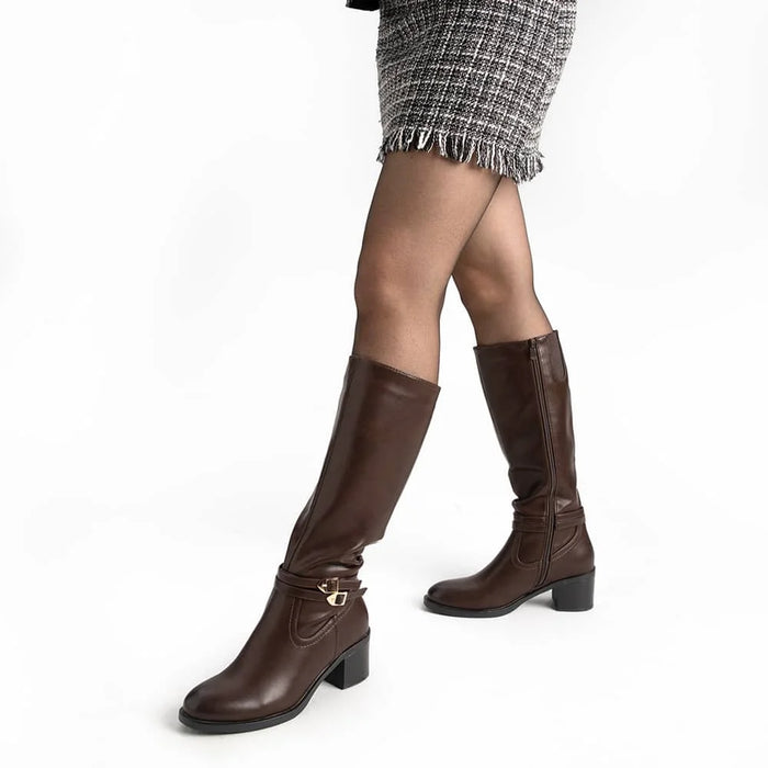 weide BOTAS TACO MUJER MARRON WEIDE CZY582 Rebajas de fábrica