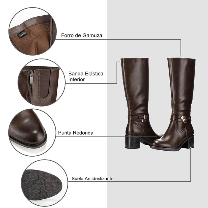 weide BOTAS TACO MUJER MARRON WEIDE CZY582 Rebajas de fábrica