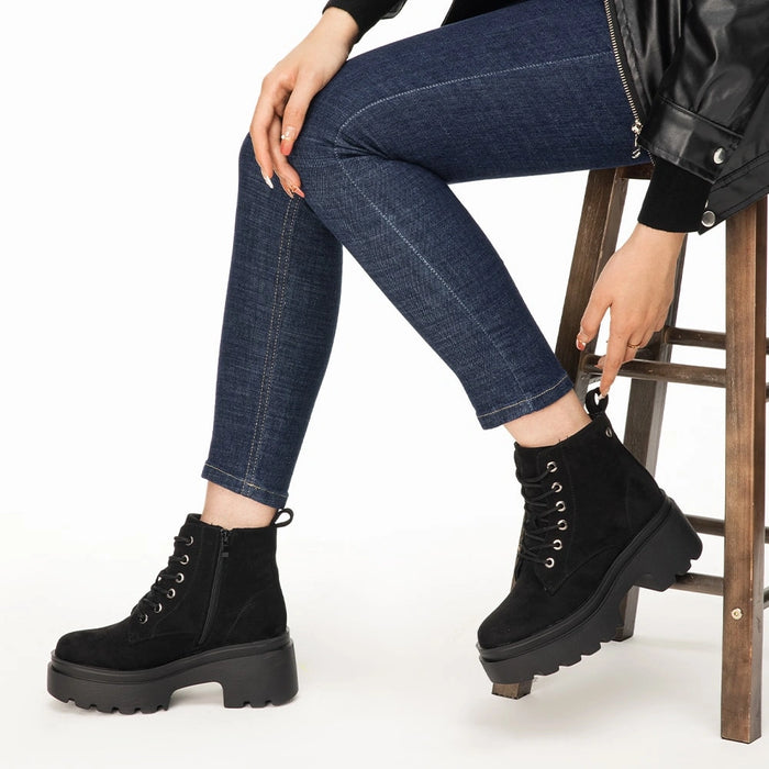 weide BOTINES PLATAFORMA MUJER NEGRO WEIDE DH31 Superdescuento