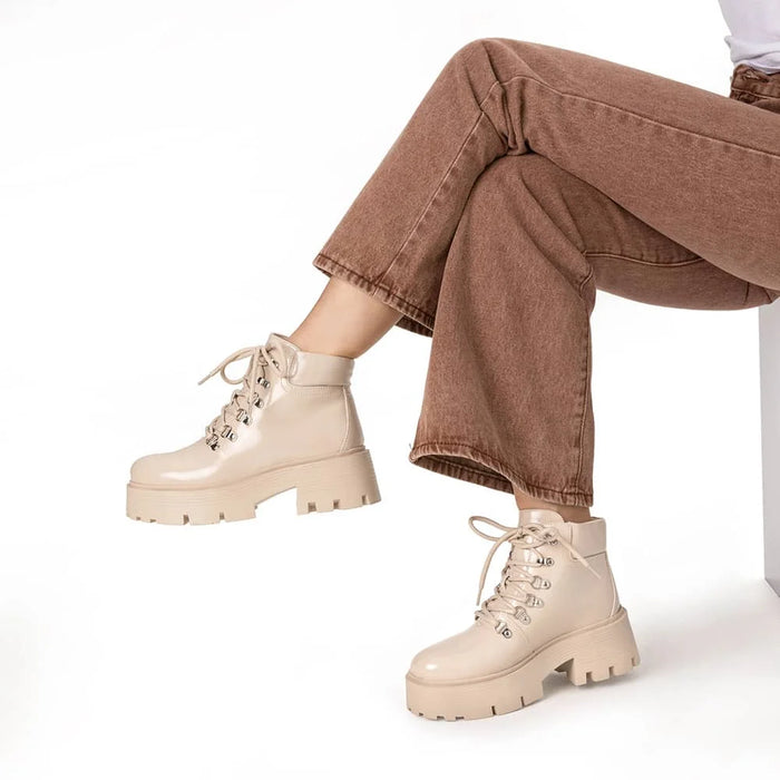 weide BOTINES PLATAFORMA MUJER BEIGE WEIDE DH56 Envío internacional gratuito