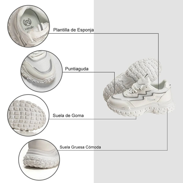 weide ZAPATILLAS PLATAFORMA MUJER BLANCO WEIDE SL02 Descuentos del mes