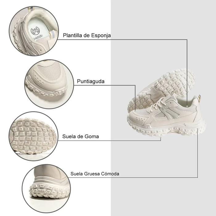 weide ZAPATILLAS PLATAFORMA MUJER BEIGE WEIDE SL03 Descuento por venta flash