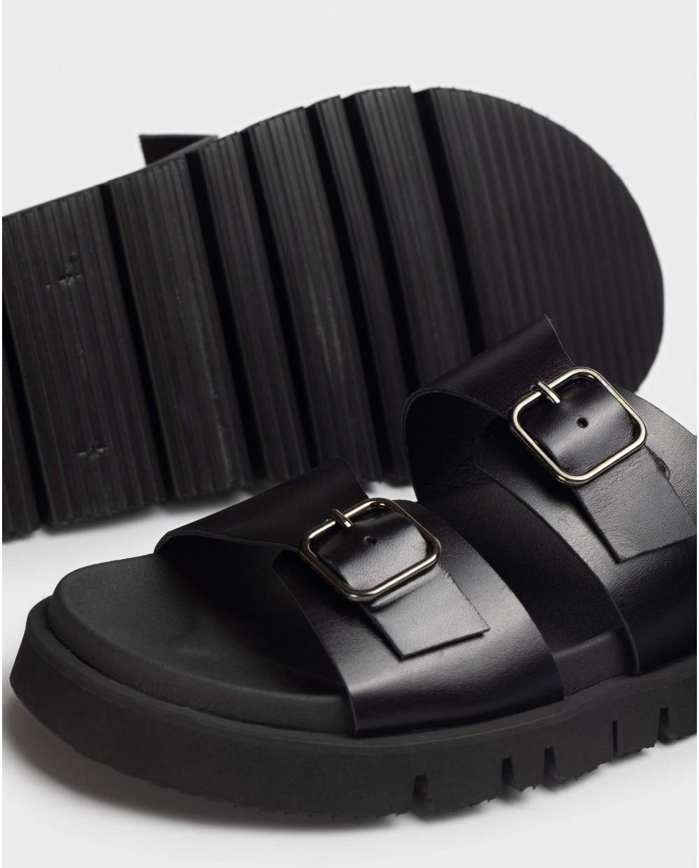 wonders Sandalias BRUNO Negra Ahorra y exporta