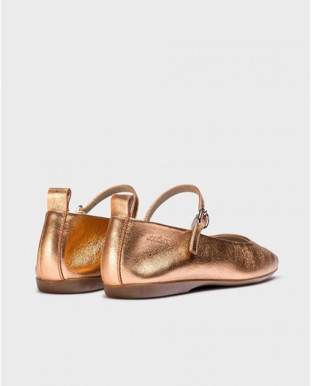 wonders Bailarinas SEUL Oro Rosa Rebajas de fin de temporada