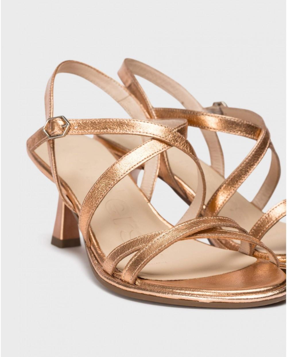 wonders Sandalias KAIA Oro Rosa Precio ultrabajo